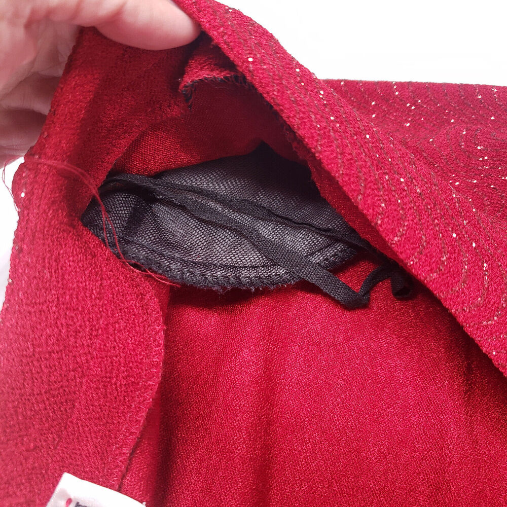 Vintage Ronni Nicole II Sparkly Cardigan Womens 16W Red Jacket Evening Holiday - Picture 7 of 11